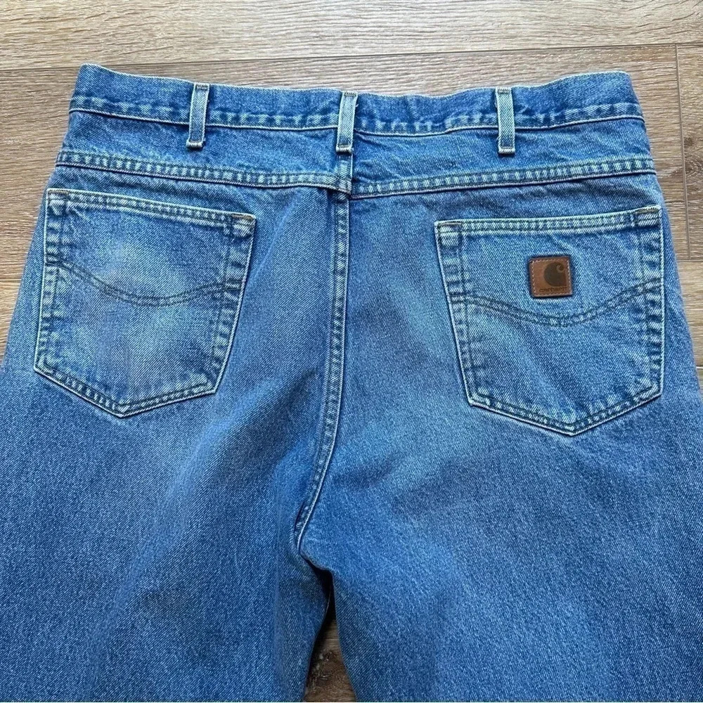 Carhartt Relaxed Fit 100% Cotton Light Wash Men's Jeans Size 38x30 GUC - Picture 5 of 8